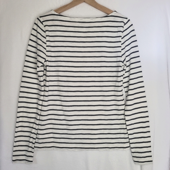 J. Crew Womens Long Sleeved Striped Artist Tee Size M - Picture 4 of 6
